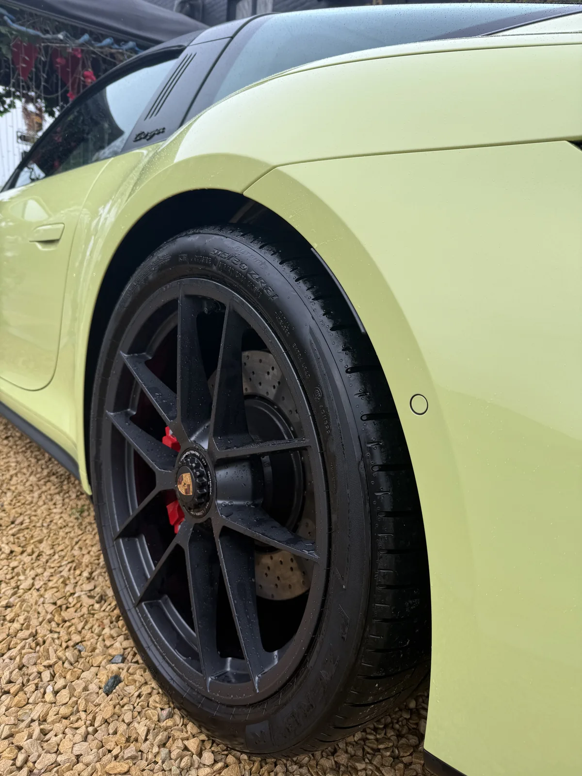 Porsche Targa velg met rode remklauw